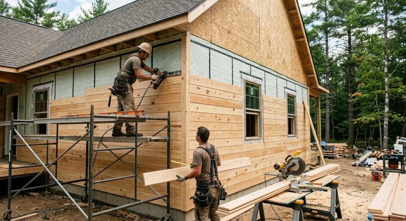 Our team working on Siding Service projects in Pinehurst, NC