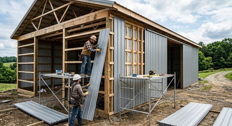 Metal Barn Siding Installation in Pinehurst, NC