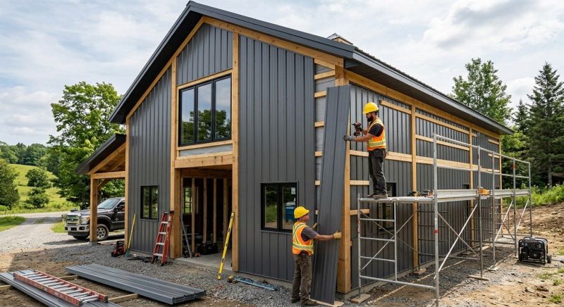 Pole Barn Siding Installation in Pinehurst, NC